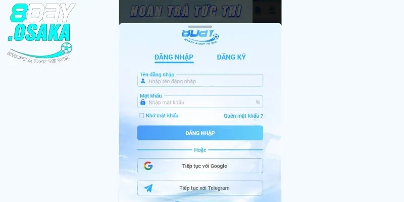 3 bước đăng nhập 8day