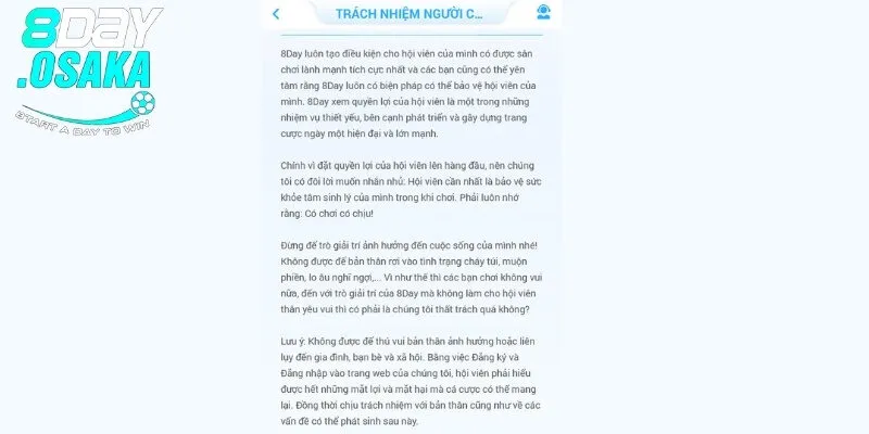 Những yếu tố cần có trong chơi có trách nhiệm